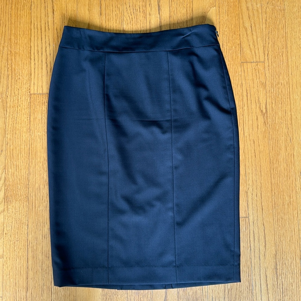 Ann Taylor Black Pencil Skirt - Wool/Polyester Blend